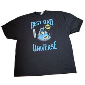 Batman “Best Dad in the Universe” T-Shirt – Men’s 4XL, Black, Short Sleeve